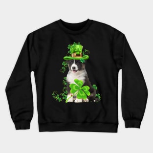 Lucky Australian Shepherd Shamrock St Patrick's Day Crewneck Sweatshirt